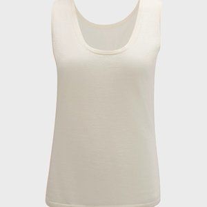 Winter White Neiman Marcus 100% cashmere tank top